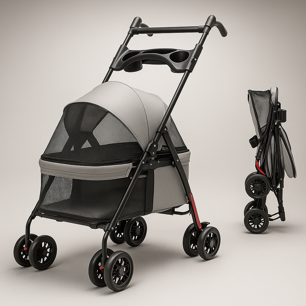 Poussette pour chien tout terrain - Lapattedorée