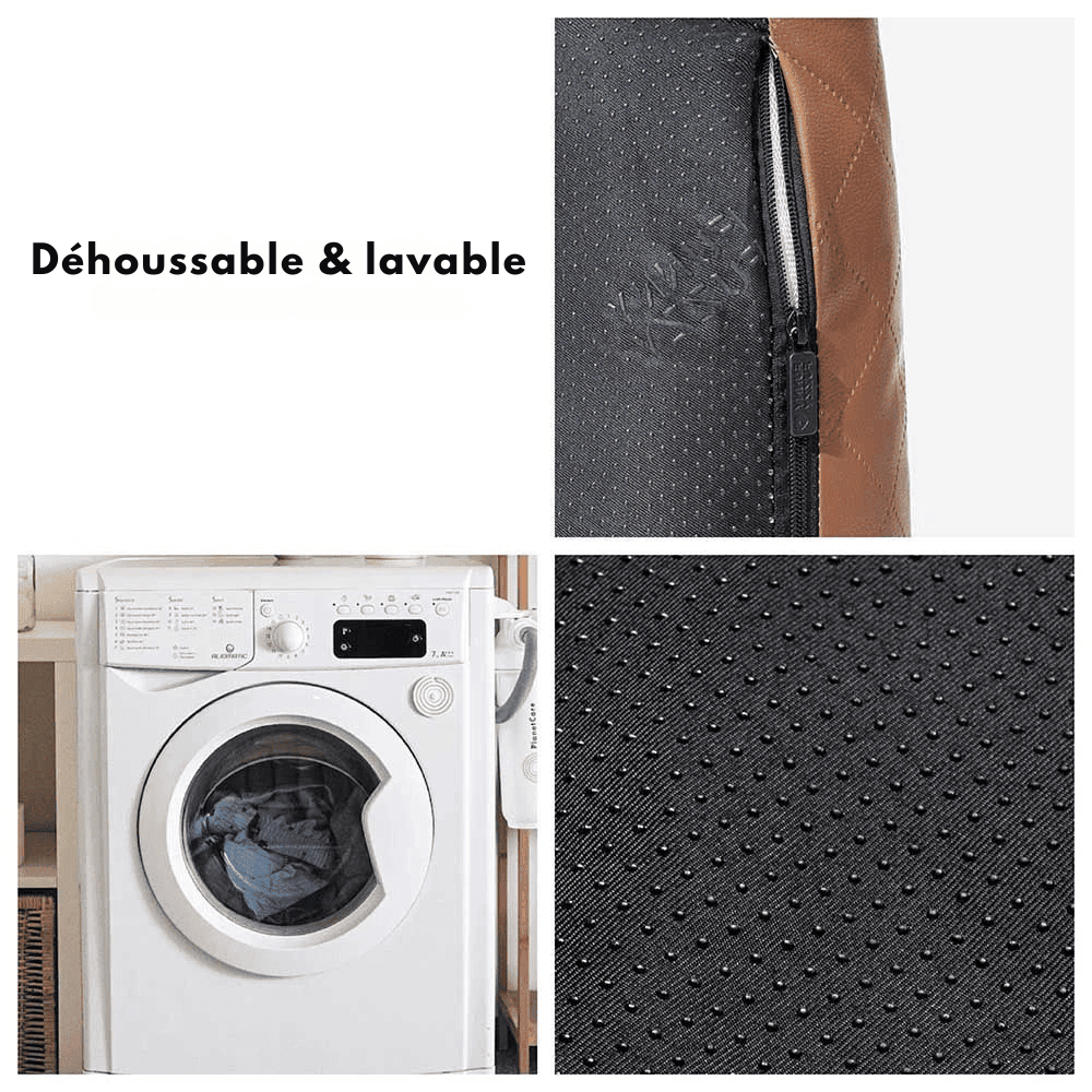 Lit orthopédique pour chien en similicuir - Lapattedorée