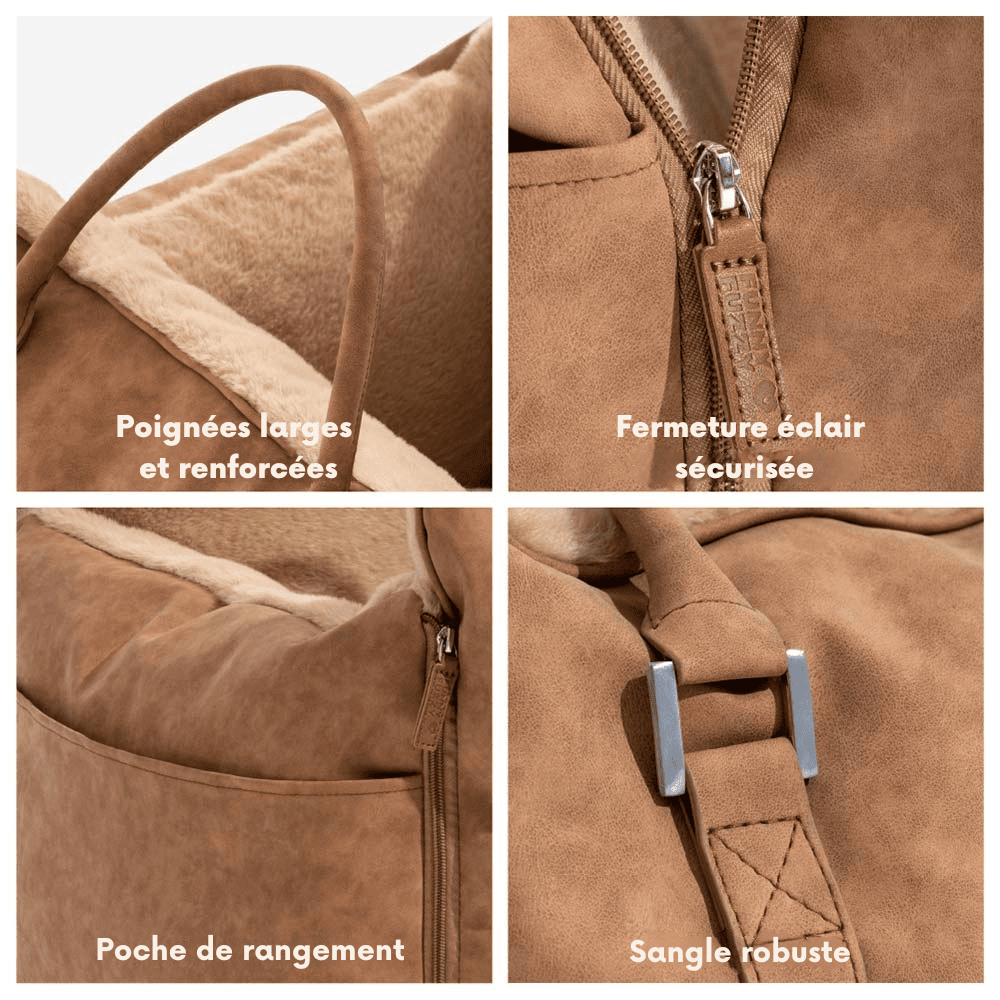 Siège auto pour chien moelleux - Lapattedorée