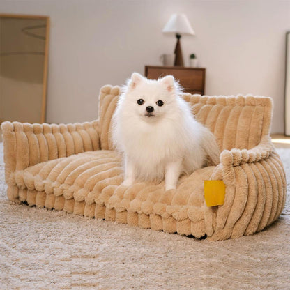 Grand lit orthopédique lavable et moelleux pour chien