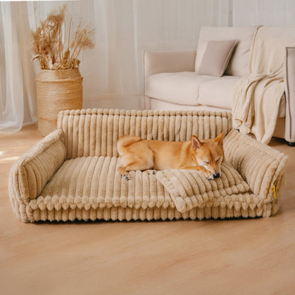 Grand lit orthopédique lavable et moelleux pour chien