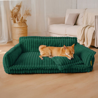 Grand lit orthopédique lavable et moelleux pour chien
