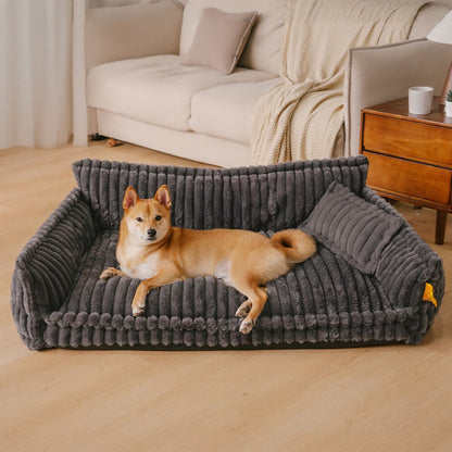 Grand lit orthopédique lavable et moelleux pour chien