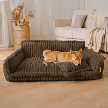 Grand lit orthopédique lavable et moelleux pour chien