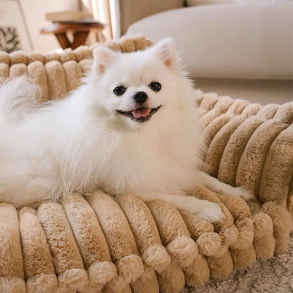 Grand lit orthopédique lavable et moelleux pour chien