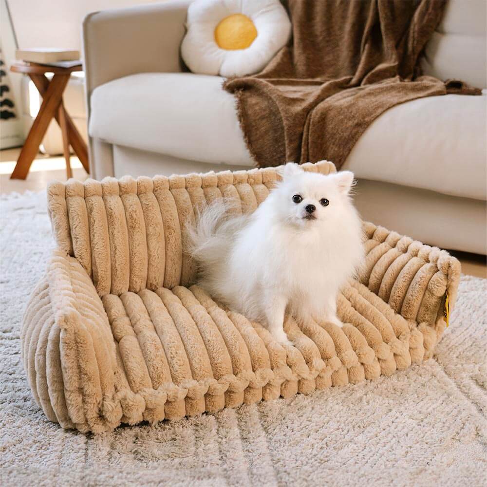 Grand lit orthopédique lavable et moelleux pour chien
