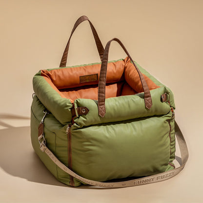 panier pour chien en similicuir pour siège auto