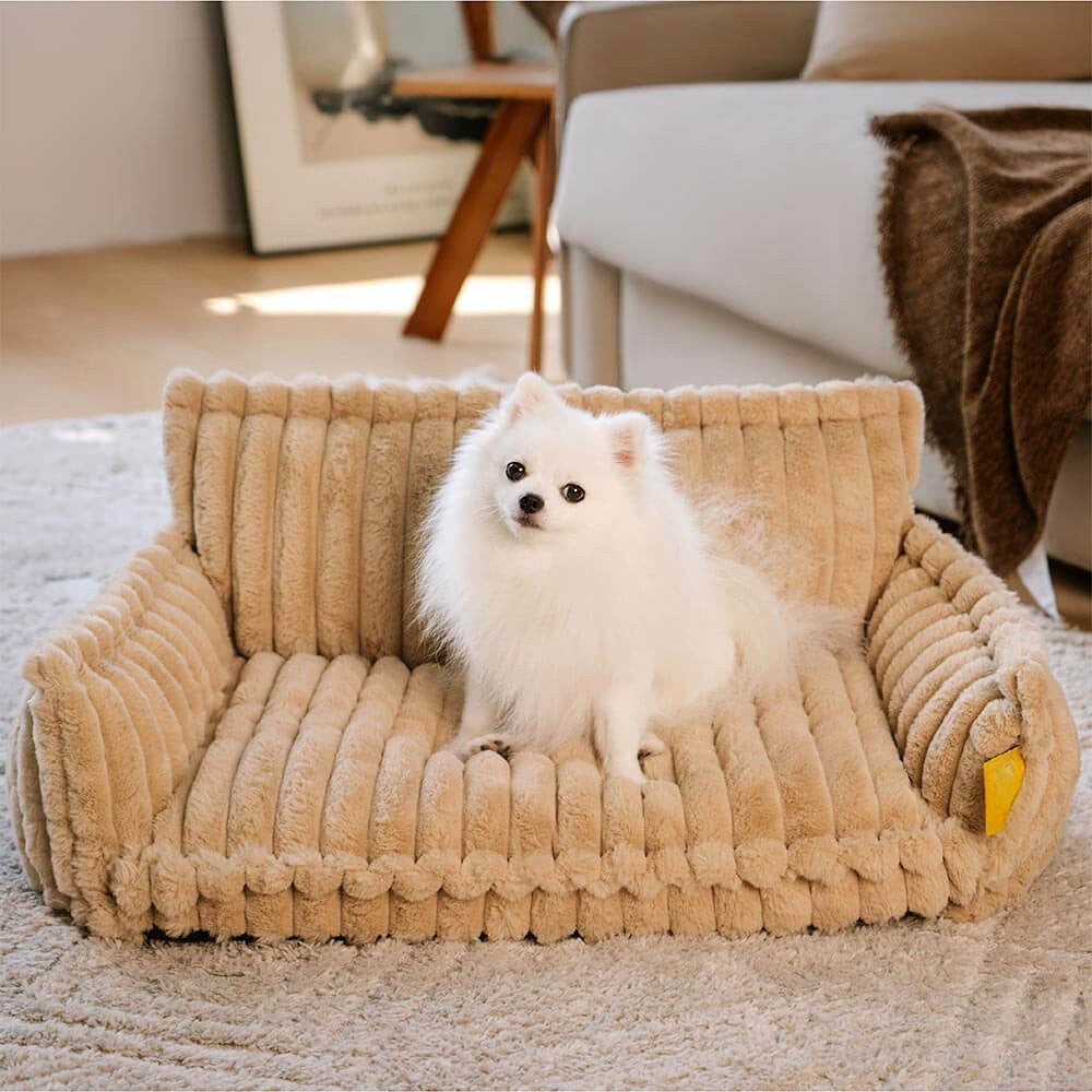 Grand lit orthopédique lavable et moelleux pour chien