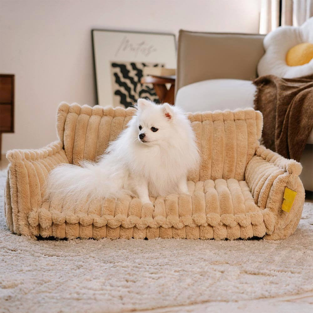 Grand lit orthopédique lavable et moelleux pour chien