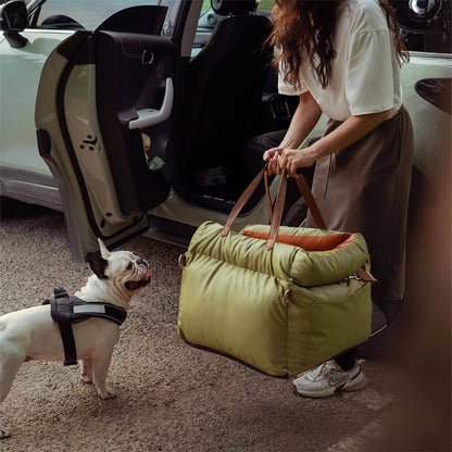 panier pour chien en similicuir pour siège auto