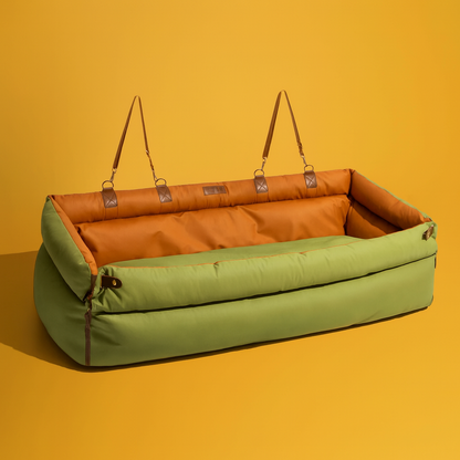 Grand panier pour chien en similicuir pour siège auto