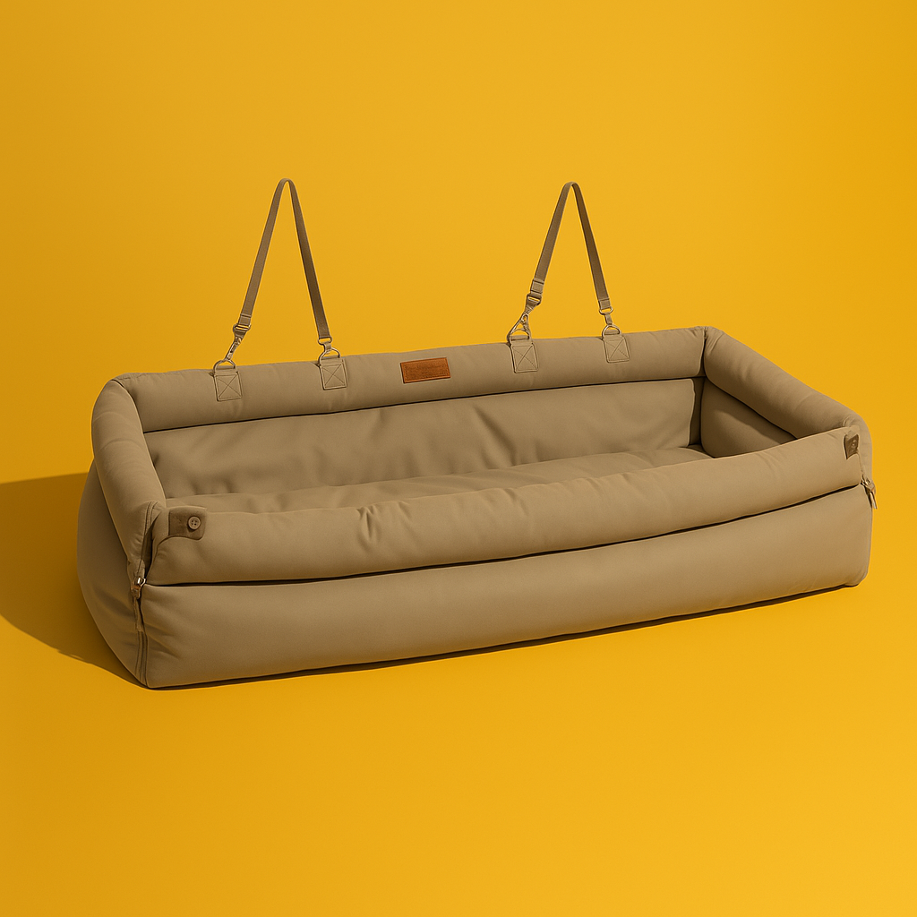 Grand panier pour chien en similicuir pour siège auto