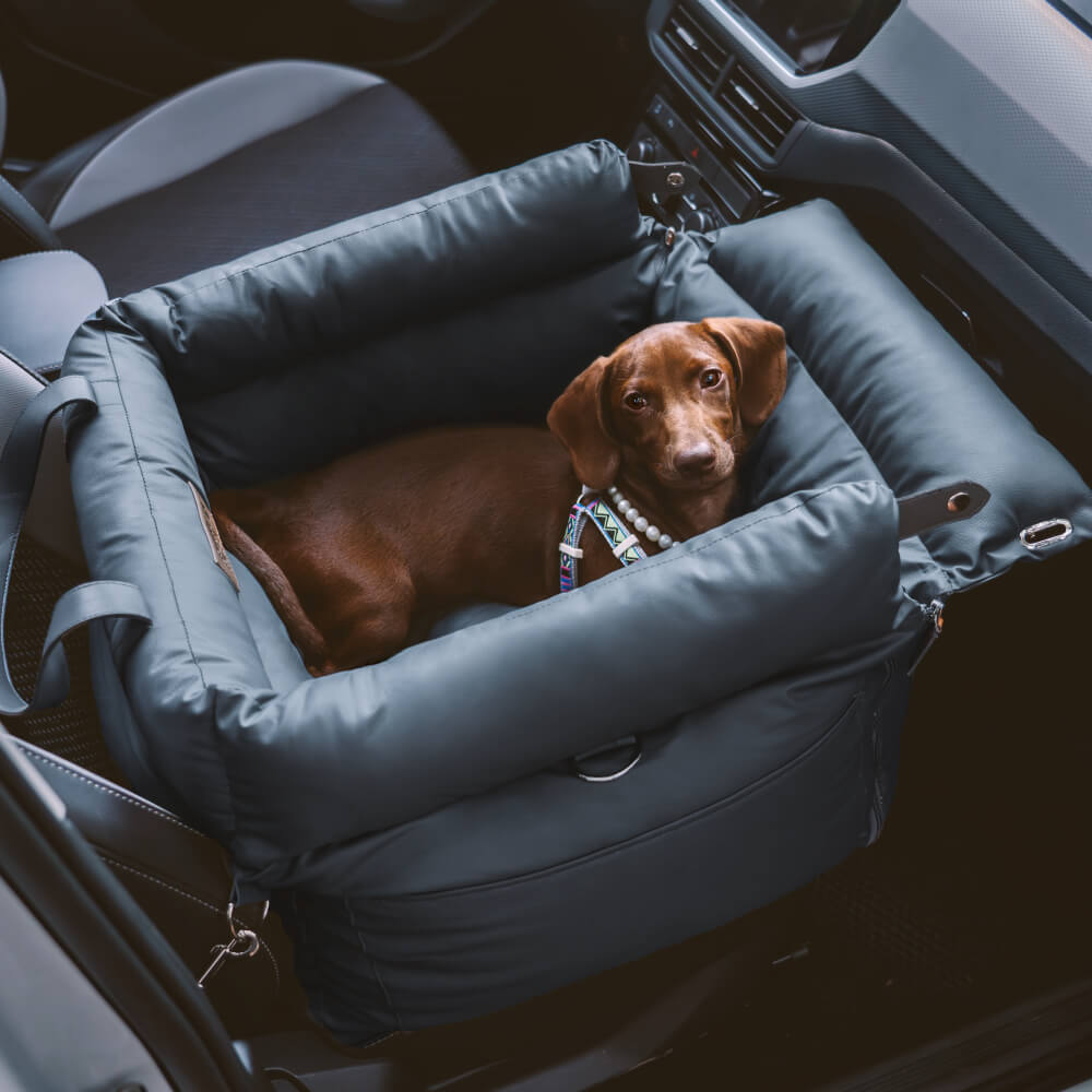panier pour chien en similicuir pour siège auto