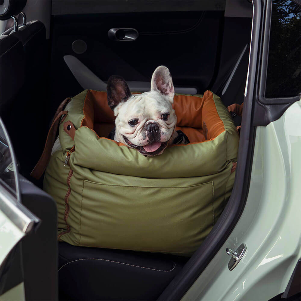 panier pour chien en similicuir pour siège auto