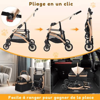 Poussette pour chien - LaPattedorée