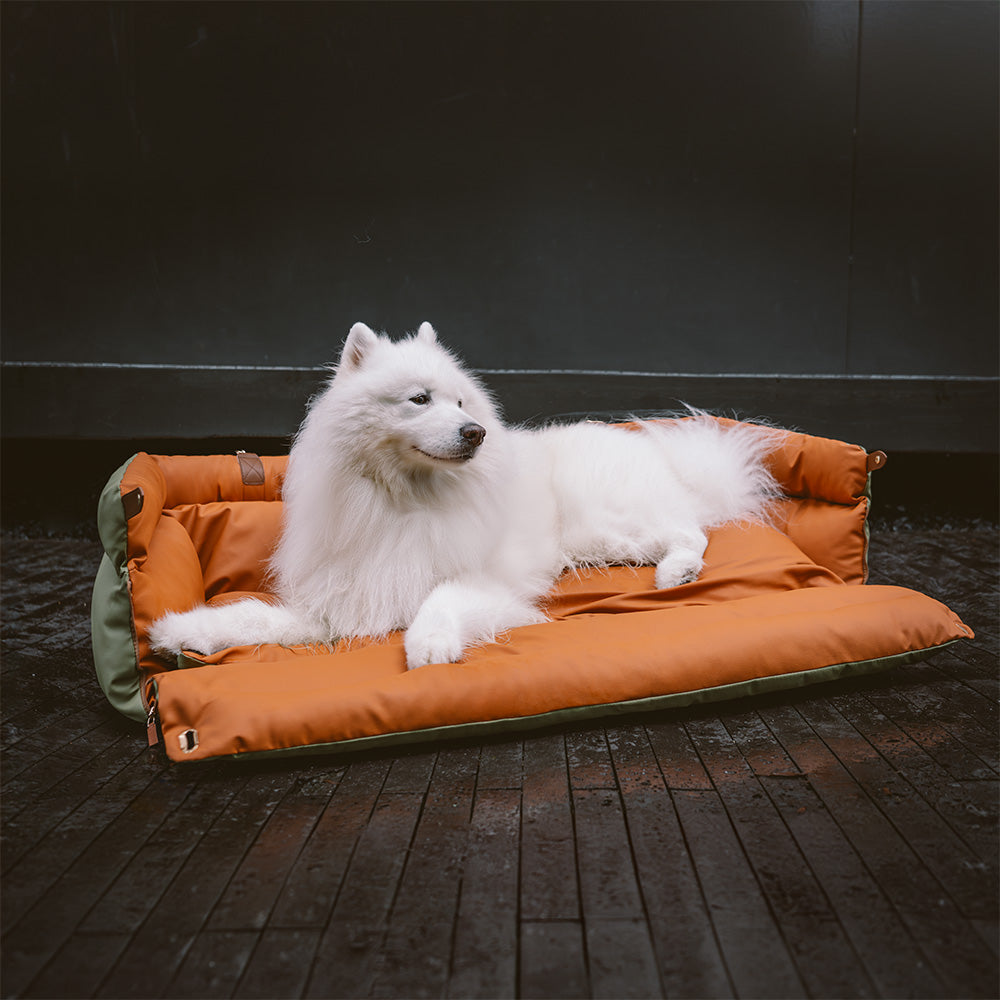 Grand panier pour chien en similicuir pour siège auto
