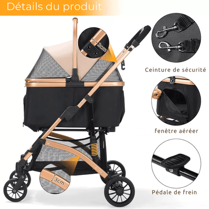 Poussette pour chien - LaPattedorée