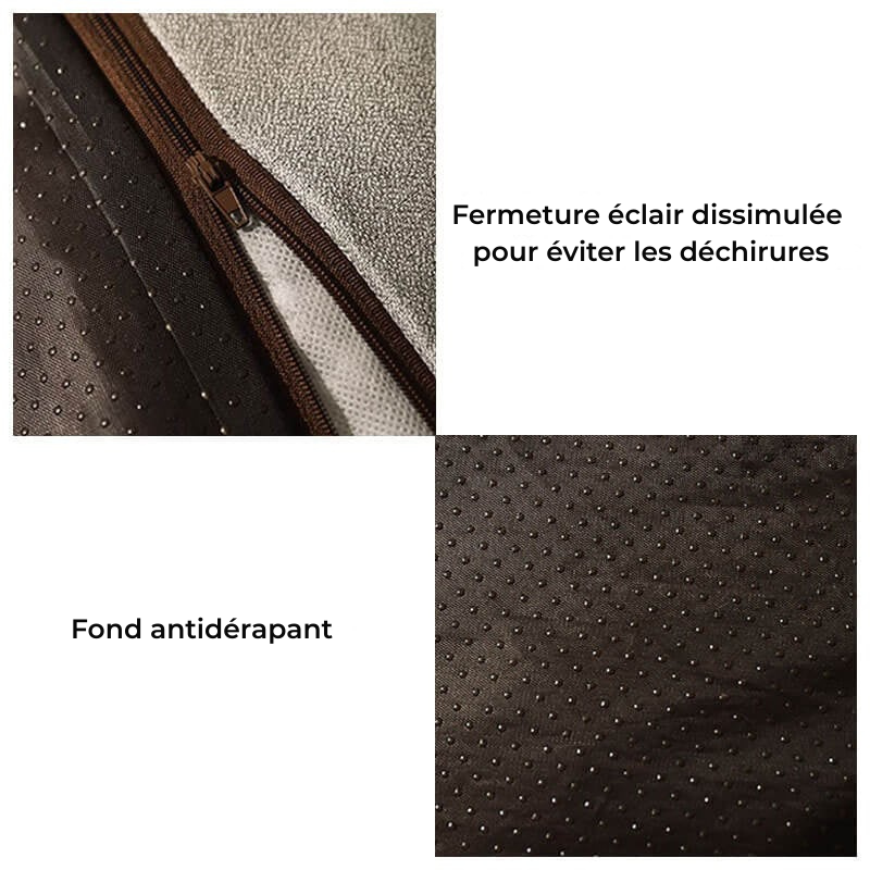 Grand lit coussin épais anti-rayures pour chien avec protection de la colonne vertébrale