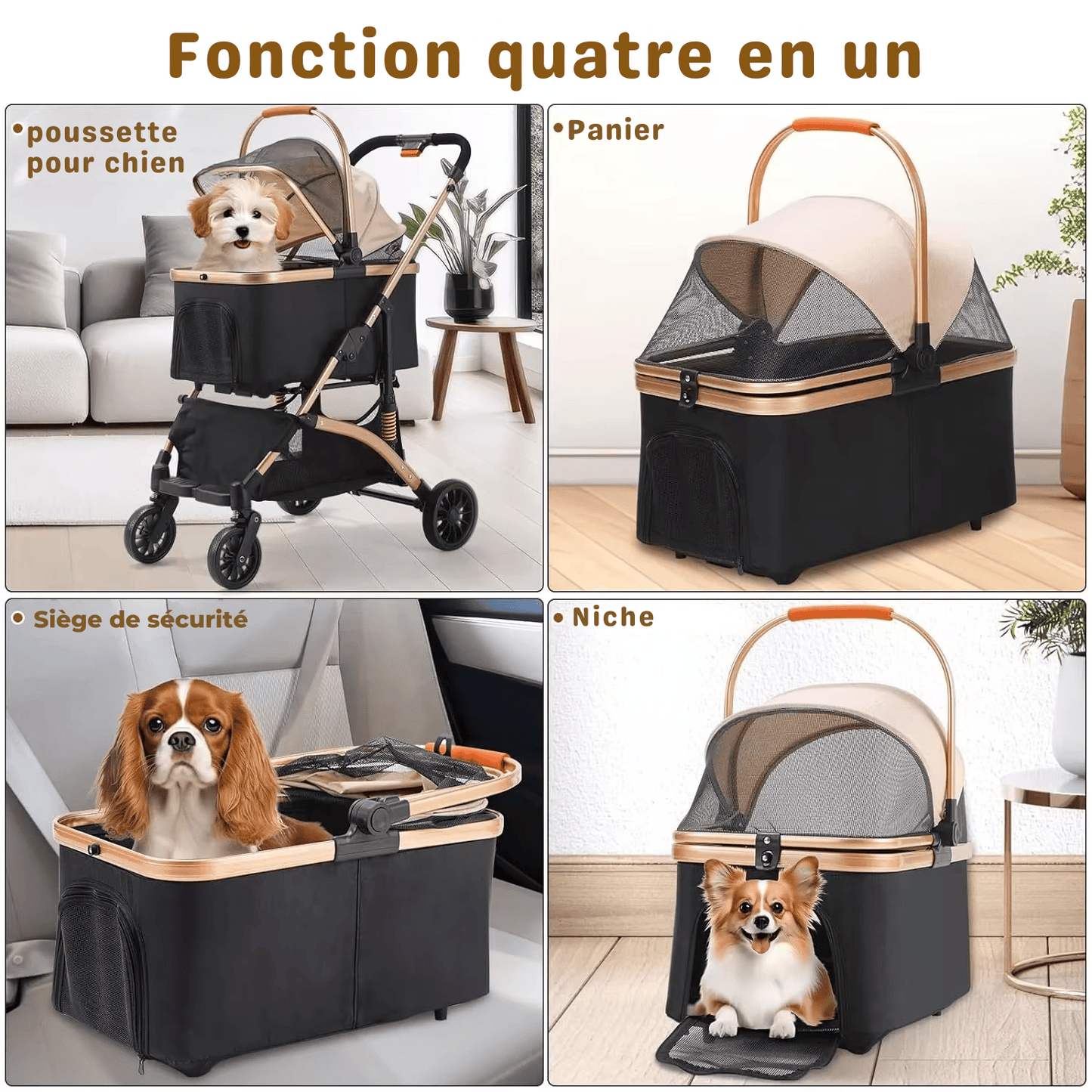 Poussette pour chien - LaPattedorée