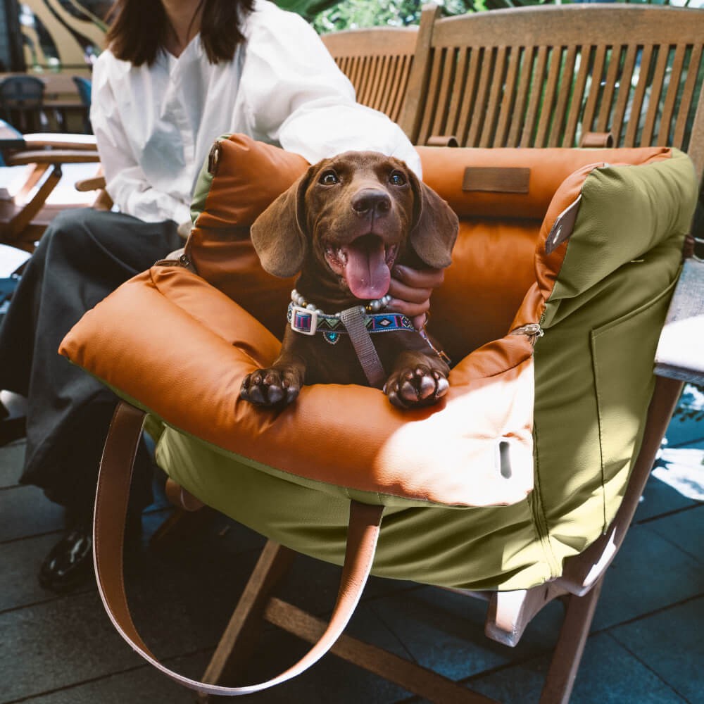 panier pour chien en similicuir pour siège auto