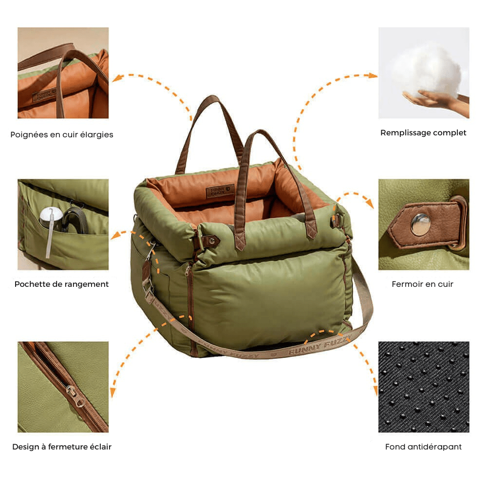 Siège auto pour grand chien - Lapattedorée